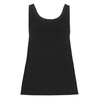 Elisabetta Franchi Sleeveless Tops, female, Black, Size: XS Top Tricot