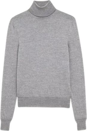 Saint Laurent Truien & Vesten, Dames, Grijs, M, Stijlvolle Pull Trui