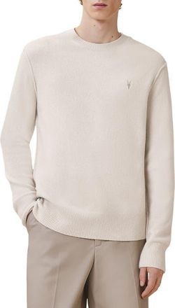 AllSaints Statten Crewneck Sweater in Cloudy White at Nordstrom, Size Xx-Large