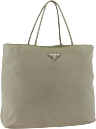 Prada Pre-owned Tote Bags, female, Beige, Size: ONE SIZE Pre-owned Vintage Tote Bag
