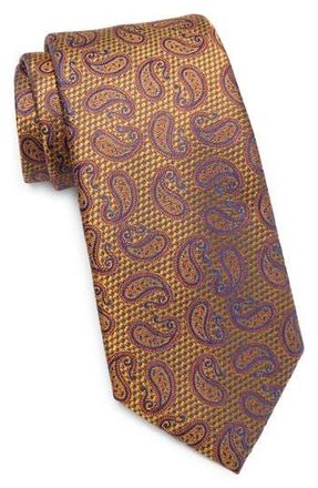 Ted Baker Hazell Paisley Silk Blend Tie in Yellow at Nordstrom Rack
