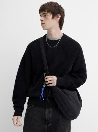 Djab Mens Solid fuzzy sweater