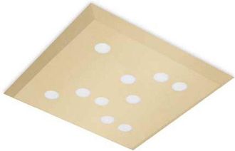 Leds - C4 Plafoniera a led quadrata a filo verniciato color oro - Leds-c4