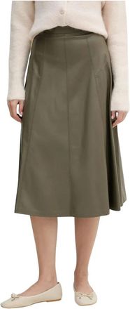 Benetton A-lijn Midi Rok - Dames - Midirokken - Groen - XS - Rokken