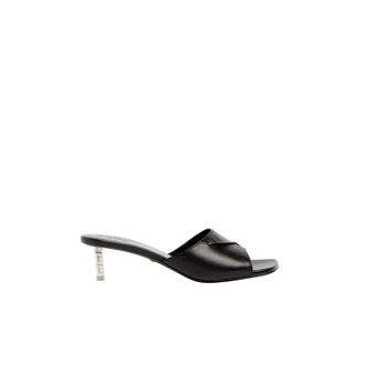 GCDS Sandali In Pelle - Dames - Muiltjes - Zwart - 40 EU - Leer - Schoenen