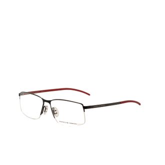 Porsche Design Mens 58mm Black and Red Opticals