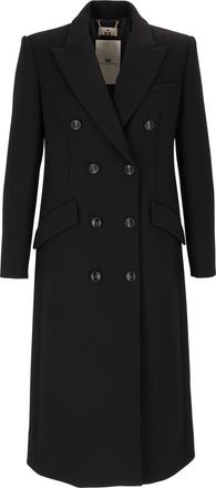 Elisabetta Franchi Double-Breasted Structured Coat