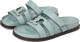 Tory Burch Ines Sport Slide Womens Sandals Sky : 8 M, Suede