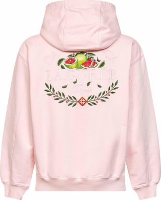 Casablanca Mens Hoodie Pink Cotton Organic Sweatshirts Sweater
