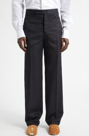 J.W.Anderson Pleated Black Wool Tuxedo Pants at Nordstrom, Size 34 Us