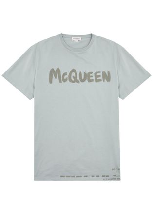 Alexander McQueen Alexander Mcqueen Logo-print Cotton T-shirt - Grey - M