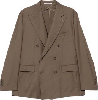 Tagliatore New York Double-Breasted Suit - Heren - Jassen - Bruin - Maat: XL Wol