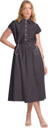 Kocca Kleedjes, Dames, Zwart, XL, Leer, Charming Mid Calf Dress