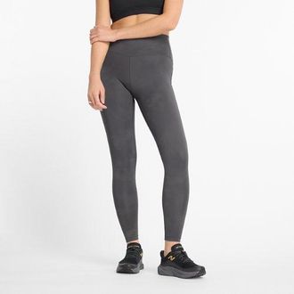 New Balance Womens Athletics Reflective Warming High Rise Legging 27 in Black Poly Knit, size Medium
