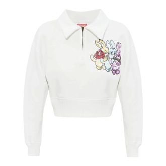 Kenzo Zip-throughs, female, White, Size: XS Sweat