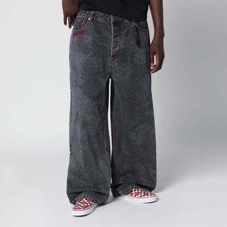 Dagger Jeans baggy nero slavato effetto vintage