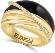 Effy Onyx & Diamond Ring in Black at Nordstrom Rack, Size 7