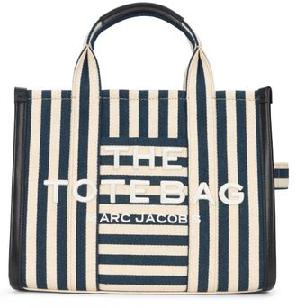 Marc Jacobs Womens Canvas Tote Bag Blue Sea Multi Cotton