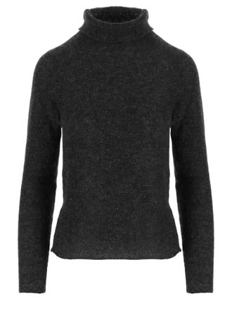 Bruno Manetti Turtleneck Black Alpaca-Wool Blend Sweater
