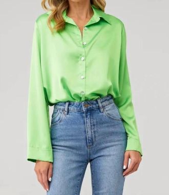 Show me your Mumu Smith Button Down Top In Green