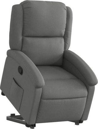 vidaXL Sill&oacute;n Reclinable Elevable De Tela Gris Oscuro Vidaxl
