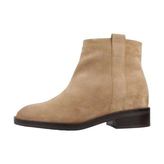 Geox D Larysse Enkellaarsjes - Dames - Schoenen - Beige - Maat: 39 EU Leer