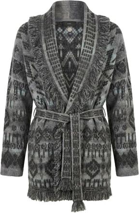 Alanui Knit Cardigan - female - Alanui - Cardigans - Gray - M - Knitwear