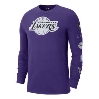 Nike x NBA Los Angeles Lakers Long Sleeve T-shirt Purple White DV6040-504