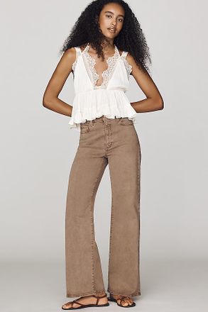 Paige Anessa 31 High-Rise Wide-Leg Jeans
