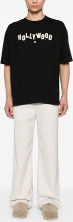 Amiri Mens Hollywood Shotgun Tee - Black Cotton - Size Medium