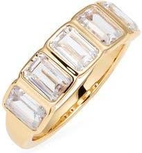 Nordstrom Cubic Zirconia Bezel Set Ring in Clear- Gold at Nordstrom Rack, Size 8