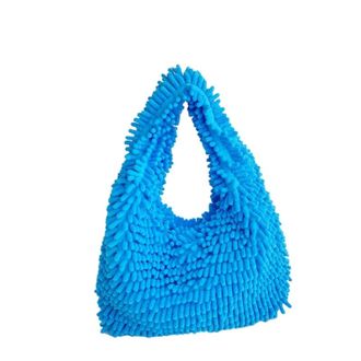 Generic Womens Plush Bags Plush Bag Purse Handbags Vintage Furry Ladies Shoulder Bags Fashion Girls Underarm Casual Tote(Sky Blue)