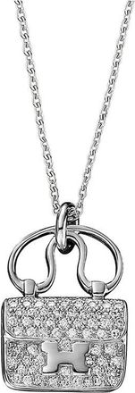 Herm&egrave;s 18kt White Gold Diamond Constance Amulette pendant, small model