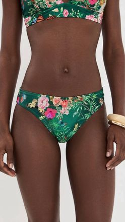L'agence Nicole Charonda Butterfly Bikini Bottoms In Green