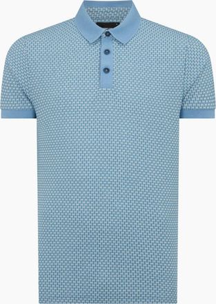 Remus Uomo Mens Remus Uomo Patterned Jaquard Polo 23 Blue - Size: 42