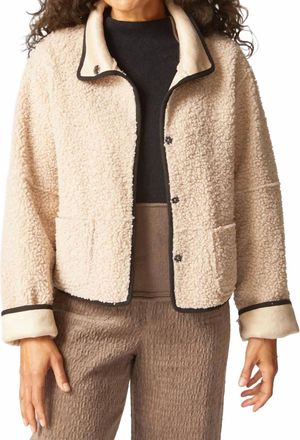 Habitat Reversible Faux Suede Kiki Sherpa Jacket In Dove