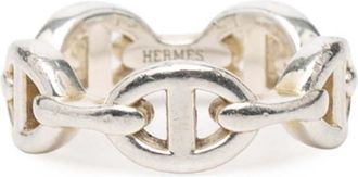 Herm&egrave;s Silver Silver 925 Band Ring (Pre-Owned)