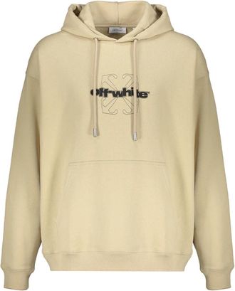 Off-white Hooded Sweatshirt - Heren - Hoodies - Beige - L - Katoen - Hoodies & sweatvesten