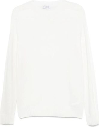 Dondup Cr&egrave;me Trui - Heren - Ronde hals truien - Beige - 2XL - Wol - Truien & Vesten