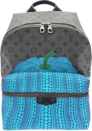 Louis Vuitton Black Gris Coated Canvas Backpack (Pre-Owned)