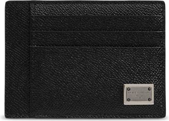 Dolce & Gabbana Leren kaarthouder - Heren - Portefeuilles - Zwart - ONE Size - Leer - Accessoires