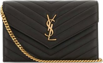 Saint Laurent Cassandre gewatteerde crossbodytas - Bruin