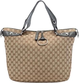 Gucci Pre-owned Shoulder Bags, female, Beige, Size: ONE SIZE Pre-owned Satchel
