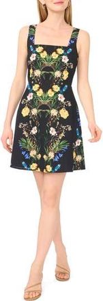 Ted Baker Floral Linen Blend Minidress in Rich Black at Nordstrom Rack, Size 12