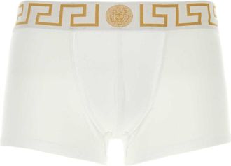 Versace White stretch cotton boxer