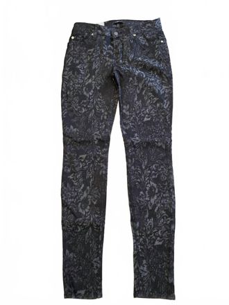 7 For All Mankind Womens Skinny Jeans In Black