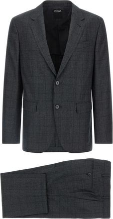 Ermenegildo Zegna Suits - Heren - Business pakken - Grijs - 2XL - Wol - Kostuums