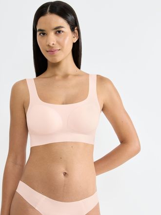 sloggi Bustier SLOGGI Zero Feel 2.0, Damen, Gr. XXL, N-Gr, puff pink, Single Jersey, Obermaterial: 76% Polyamid, 24% Elasthan, BHs Bustier, nahtlos und unsic
