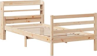 vidaXL Bed Frame with Headboard without Mattress 100x200 cm Vidaxl