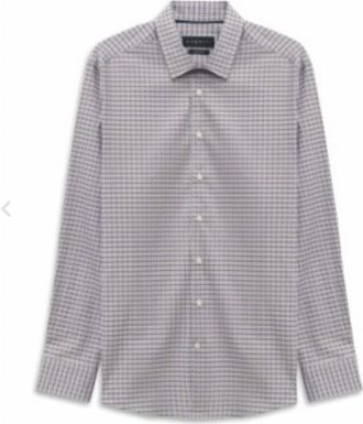 Bugatti Mens Collared Long Sleeve Shirt In Blackberry